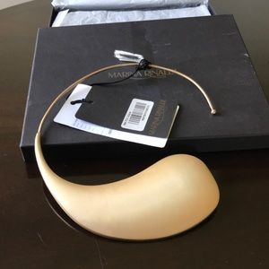 Marina Rinaldi brass half yin-yang golf necklace